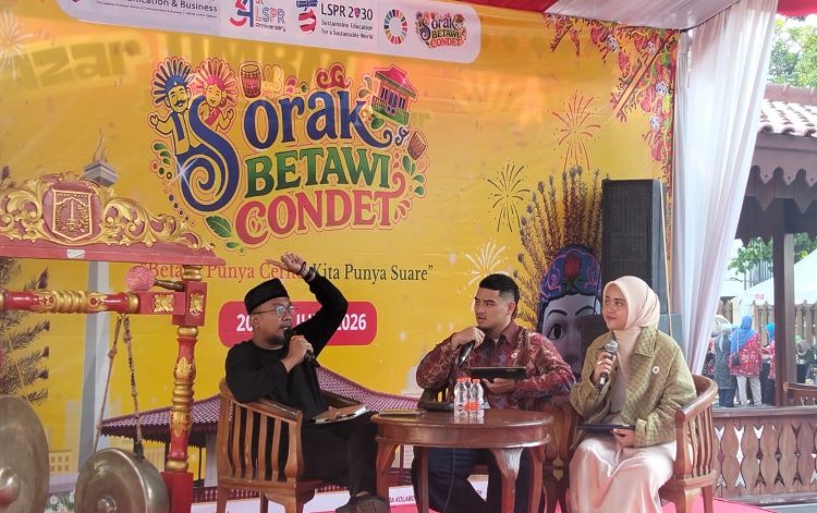 Mahasiswa LPSR Institute of Communication & Business sukses menggelar Sorak Betawi Condet di Jakarta Timur pada Sabtu, 20 Juni 2026 (suaranusantara.com)