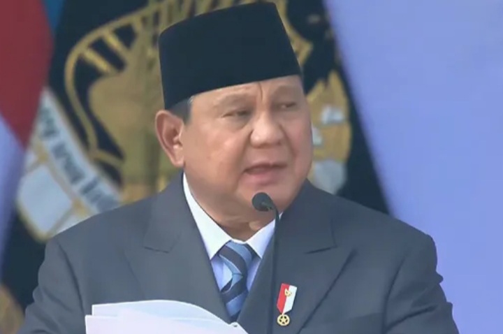 Presiden RI Prabowo Subianto bicara soal hukum di HUT Bhayangkara ke 80 (Instagram @agrovada)