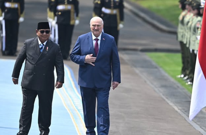 Presiden Belarus tiba di Istana Merdeka disambut hangat Presiden Prabowo Subianto (Instagram @indonesiago.id)