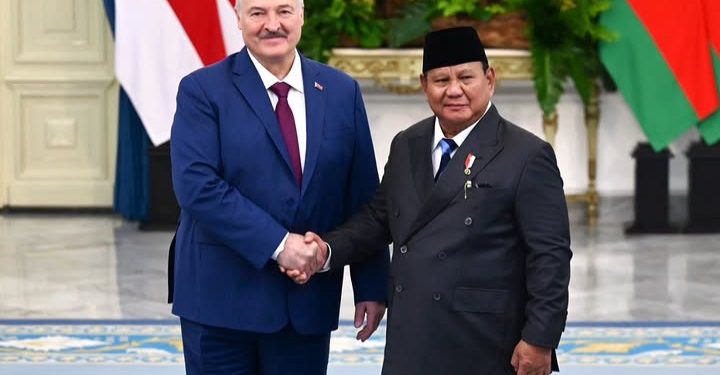 Presiden Belarus Lukashenko dan Presiden RI Prabowo Subianto gelar pertemuan di Istana Merdeka, Jakarta Kamis 2 Juli 2026 (Instagram @indonesiago.id)