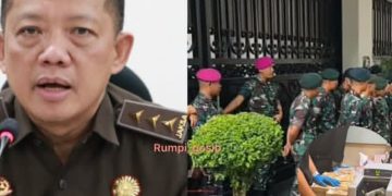 Rumah Jampidsus Febrie Adriansyah dijaga ketat aparat TNI (Instagram @rumpi_gosip)