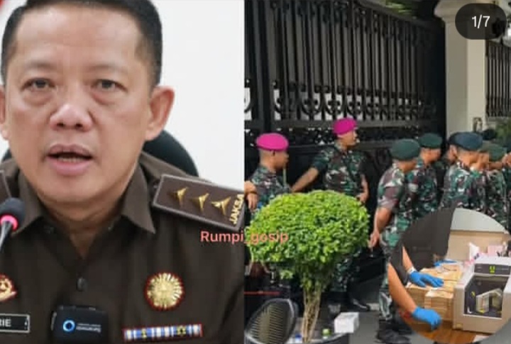 Rumah Jampidsus Febrie Adriansyah dijaga ketat aparat TNI (Instagram @rumpi_gosip)