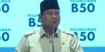 Presiden RI Prabowo Subianto saat peresmian B50 (Instagram @stockalpha.id)
