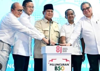 Menteri ESDM Bahlil Lahadalia saat peluncuran B50 di Rest Area KM 57 Tol Jakarta-Cikampek (Instagram @bahlillahadalia)