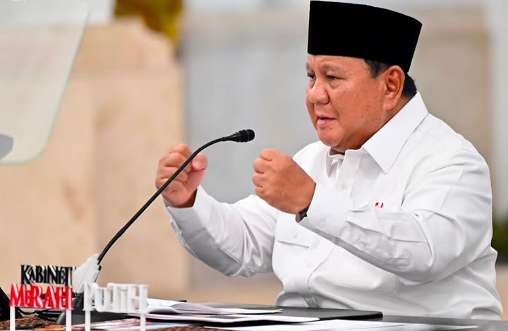 Presiden RI Prabowo Subianto saat sidang kabinet Senin 20 Juli 2026 (Instagram @sekretariat.kabinet)
