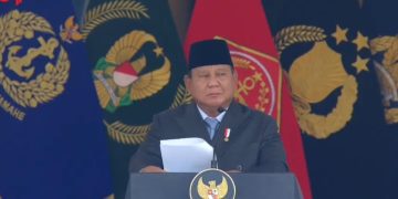 Presiden Prabowo Subianto lantik 1.177 perwira remaja TNI-Polri, Rabu 22 Juli 2026 (YouTube @sekretariat presiden)