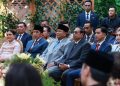 Momen Presiden Prabowo Subianto, Presiden ke 7 RI Joko Widodo atau Jokowi) dan Presiden ke 6 RI Susilo Bambang Yudhoyono (SBY) kompak menghadiri acara pernikahan putra dari pengusaha kenamaan Tanah Air, Garibaldi Thohir, pada Minggu 26 Juli 2026 (Instagram @prabowo)
