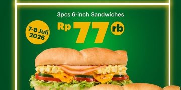 Hanya 2 Hari! Subway Gelar Promo Double Date 7.7: Beli 3 Sandwich Cuma Rp 77 Ribu