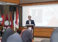 Marinus Gea saat hadiri acara Kebajikan Pancasila di UNIPI