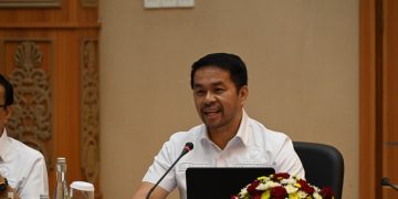 Marinus Gea saat kunker di Kanwil KemKum Jawa Timur