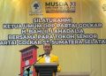 Ketum Partai Golkar sekaligus Menteri ESDM Bahlil Lahadalia bicara soal oposisi saat menghadiri acara Musyawarah Daerah (Musda) XI DPD Partai Golkar Provinsi Sumatera Selatan di Palembang, Sumatera Selatan, Minggu 2 Agustus 2026 (Instagram @muktharudin)