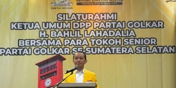 Ketum Partai Golkar sekaligus Menteri ESDM Bahlil Lahadalia bicara soal oposisi saat menghadiri acara Musyawarah Daerah (Musda) XI DPD Partai Golkar Provinsi Sumatera Selatan di Palembang, Sumatera Selatan, Minggu 2 Agustus 2026 (Instagram @muktharudin)