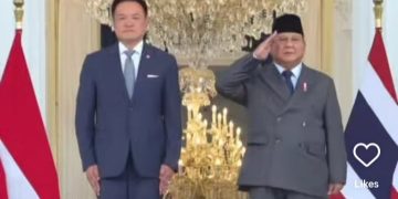Presiden RI Prabowo Subianto terima tamu kenegaraan PM Thailand Anutin (Instagram @_gemoy02_)