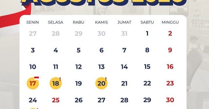 Kalender 17 Agustus (Instagram @pajak.labuha)