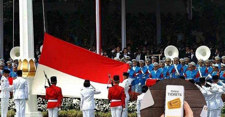 Momen upacara 17 Agustus saat HUT ke 80 RI di Istana (Instagram @jakarta.insider)