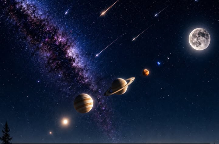 Ilustrasi fenomena astronomi gerhana (Instagram @folkfiles)