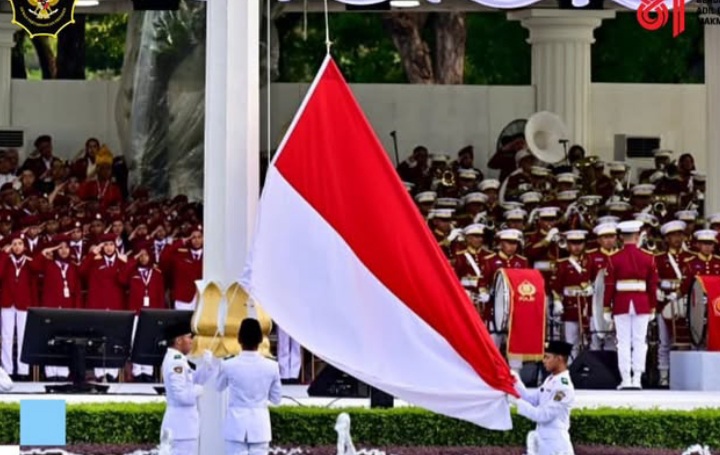 Upacara 17 Agustus di Istana Merdeka (Instagram @wantimpres.ri)