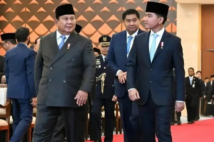 Presiden RI Prabowo Subianto dan Wapres Gibran Rakabuming Raka (Instagram @kaesang.psi)