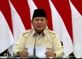 Presiden Prabowo saat meresmikan fasilitas jembatan dan sumber air bersih yang dibangun TNI-Polri (YouTube @sekretariat presiden)