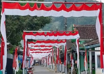 Bendera Merah Putih berkibar di setiap halaman rumah jelang 17 Agustus (Instagram @instasokaraja)