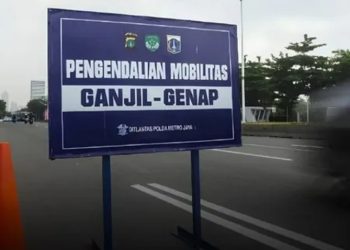 Ilustrasi sistem ganjil-genap Jakarta pada saat 17 Agustus (Instagram @pantaucom)