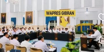 Momen Wapres Gibran tak duduk sejajar dengan Prabowo saat Sidang Kabinet 20 Juli 2026 (Instagram @voxpopular.id)