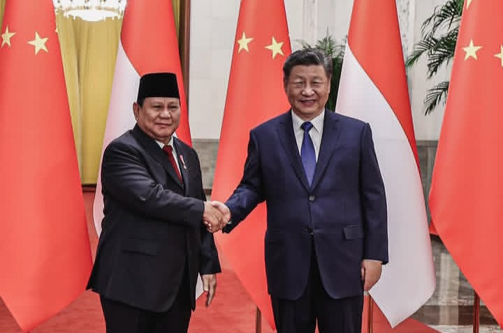 Presiden China Xi Jinping dan Presiden Prabowo Subianto (Instagram @presidenrepublikindonesia)