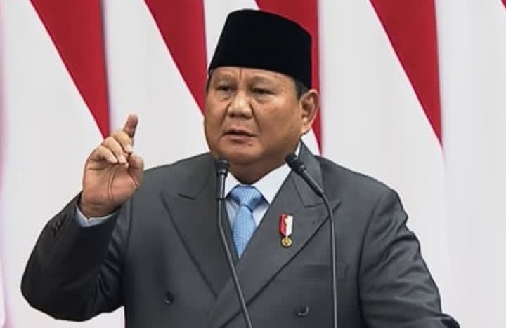 Presiden Prabowo saat pidato kenegaraan di Sidang Tahunan MPR pada Jumat 14 Agustus 2026 (Instagram @kulinermerahputih)