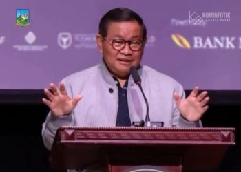Gubernur DKI Jakarta Pramono Anung saat membuka pameran SBY Art Community di Taman Ismail Marzuki (Instagram @kotajakartapusat)