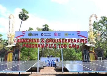 Lauching dan groundbreaking Proyek pembangunan PLTS 100 GWp (Instagram @sekretariat.kabinet)