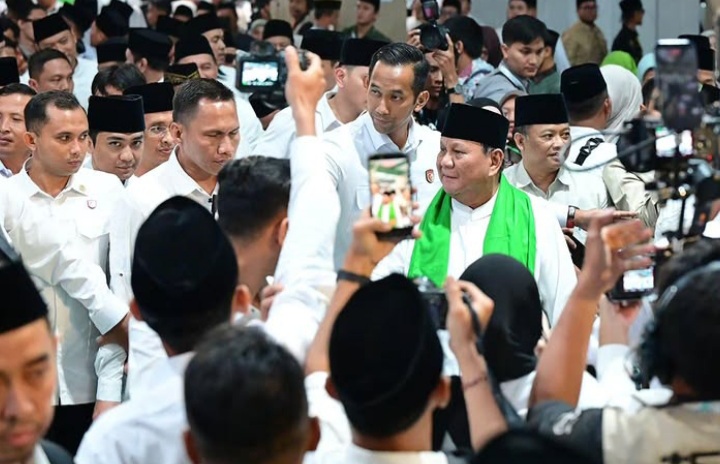 Presiden Prabowo Subianto saat hadiri pembukaan Muktamar ke 35 NU, Kamis 27 Agustus 2026 (Instagram @sekretariat.kabinet)