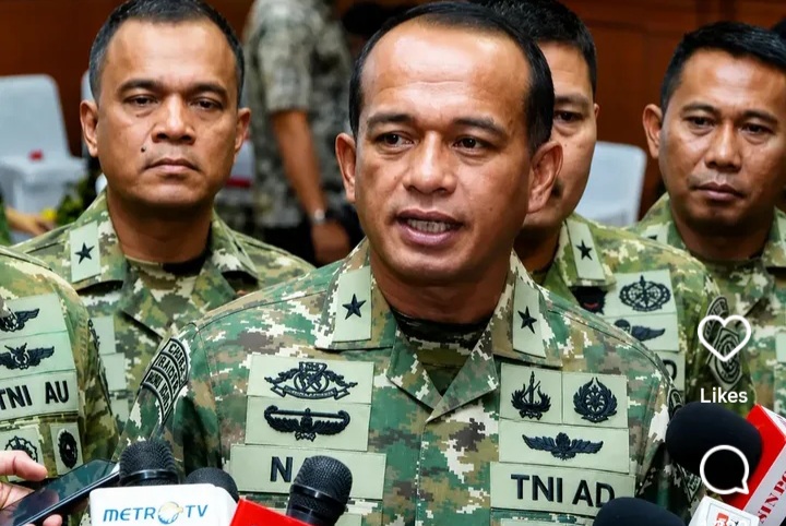 Kapuspen TNI Mayjen Muhammad Nas bicara soal arahan Presiden Prabowo perekrutan Suku Dayak jadi prajurit TNI Minggu 30 Agustus 2026 (Instagram @totalpolitikcom)