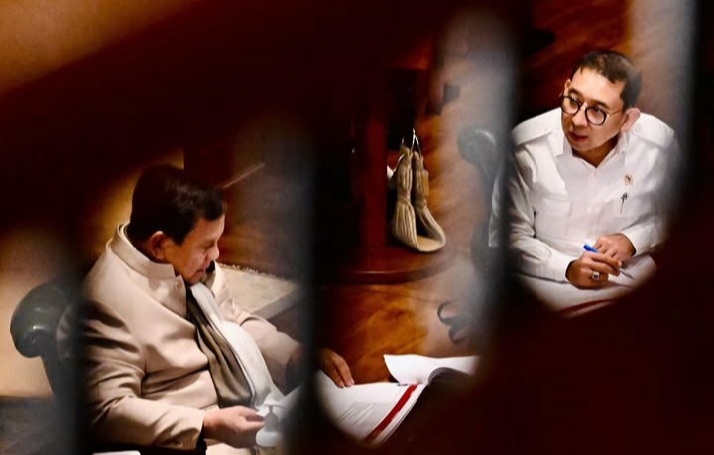 Pertemuan Menbud Fadli Zon dengan Presiden Prabowo Subianto di Hambalang, Selasa 1 September 2026 (Instagram @sekretariat.kabinet)