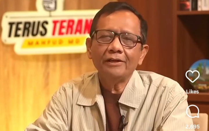 Mahfud MD tanggapi soal pernyataan Budi Arie sebut Pemilu 2029 kemungkinan dipercepat (Instagram @bentang.hukum)