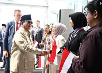 Presiden Prabowo Subianto disambut mahasiswa Indonesia di Rusia, Rabu 2 September 2026 (Instagram @sekretariat.kabinet)