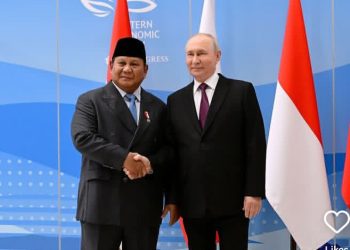Presiden Rusia Vladimir Putin saat menerima kunjungan Presiden Prabowo Subianto di EEF ke 11 di Vladivostok, Kamis 3 September 2026 (Instagram @airlanggahartarto_official)
