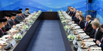 Presiden RI Prabowo Subianto hadiri Eastern Economic Forum (EEF) ke 11 di Vladivostok, Rusia, Kamis 3 September 2026 (Instagram @airlanggahartarto_official)