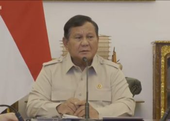 Presiden Prabowo pimpin ratas melalui konferensi video Senin 7 September 2026 (YouTube @sekretariat presiden)