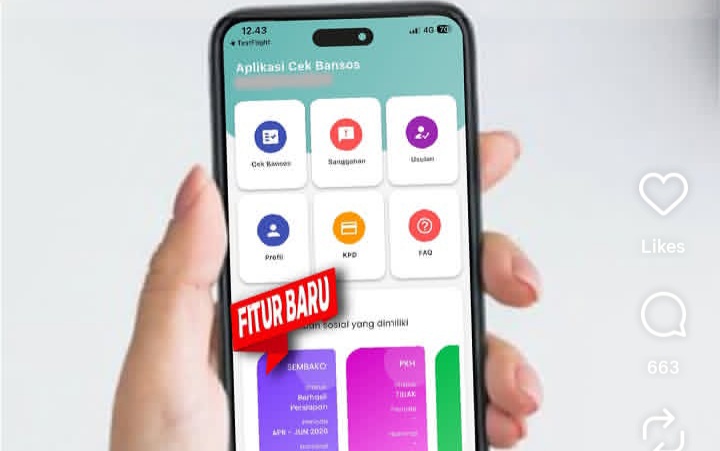Cek bansos cuma dari hp (Instagram @pusatdatinkesos)