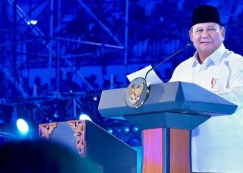 Presiden Prabowo Subianto menanggapi pidato AHY di momen puncak perayaan HUT ke 25 Partai Demokrat, Rabu 9 September 2026 (Instagram @sekretariat.kabinet)