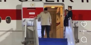 Presiden Prabowo Subianto tiba di RI usai hadiri KTT BRICS 2026 di New Delhi, India (Instagram @sekretariat.presiden)