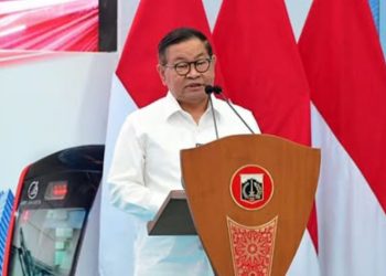 Gubernur DKI Jakarta Pramono Anung saat peresmian LRT Kelapa Gading-Manggarai, Rabu 16 September 2026 (Instagram @sekretariat.kabinet)