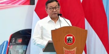 Gubernur DKI Jakarta Pramono Anung saat peresmian LRT Kelapa Gading-Manggarai, Rabu 16 September 2026 (Instagram @sekretariat.kabinet)