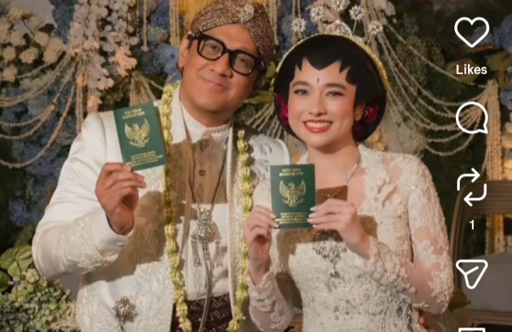 Andre Taulany dan Amanda Rigby resmi menikah (Instagram @amandarigby6.ofc)
