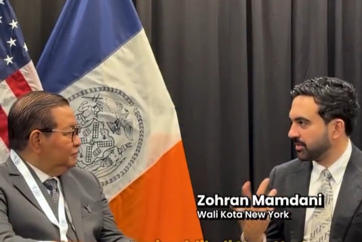 Momen pertemuan antara Gubernur DKI Jakarta Pramono Anung dan Wali Kota New York Zohran Mamdani (Instagram @pramonoanungw)