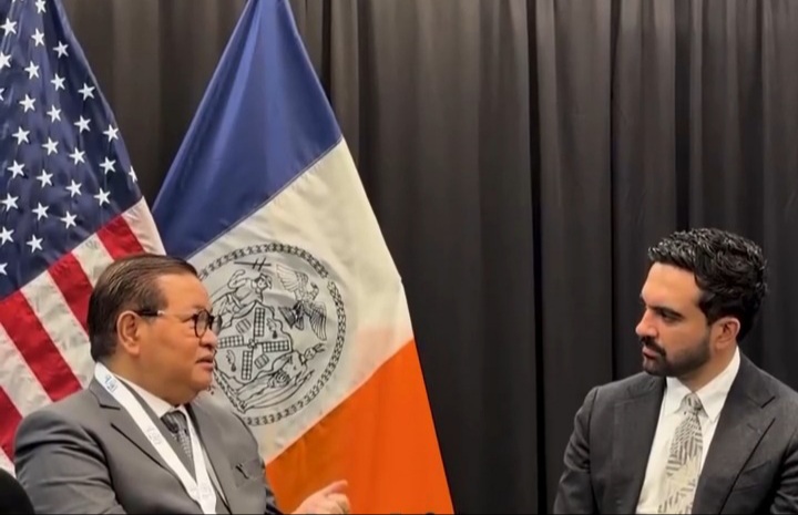 Gubernur DKI Jakarta Pramono Anung dan Wali Kota New York Zohran Mamdani dalam sebuah pertemuan (Instagram @pramonoanungw)