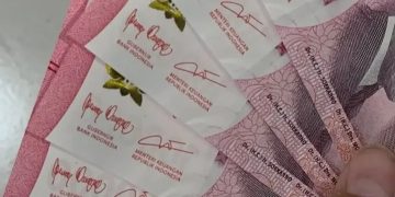 Uang pecahan Rp.100.000 tandatangan Purbaya Yudhi Sadewa (Instagram @bantenraya)