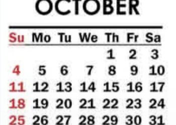 Ilustrasi kalender Oktober 2026 (Instagram @englishlearningtip863)