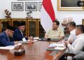 Menhaj Irfan Yusuf saat ratas bersama Presiden Prabowo Subianto (Instagram @sekretariat.kabinet)