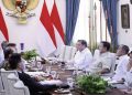 Presiden Prabowo Subianto saat ratas bersama Menkes Budi Gunadi Sadikin dan BPJS (Instagram @Sekretariat.kabinet)
